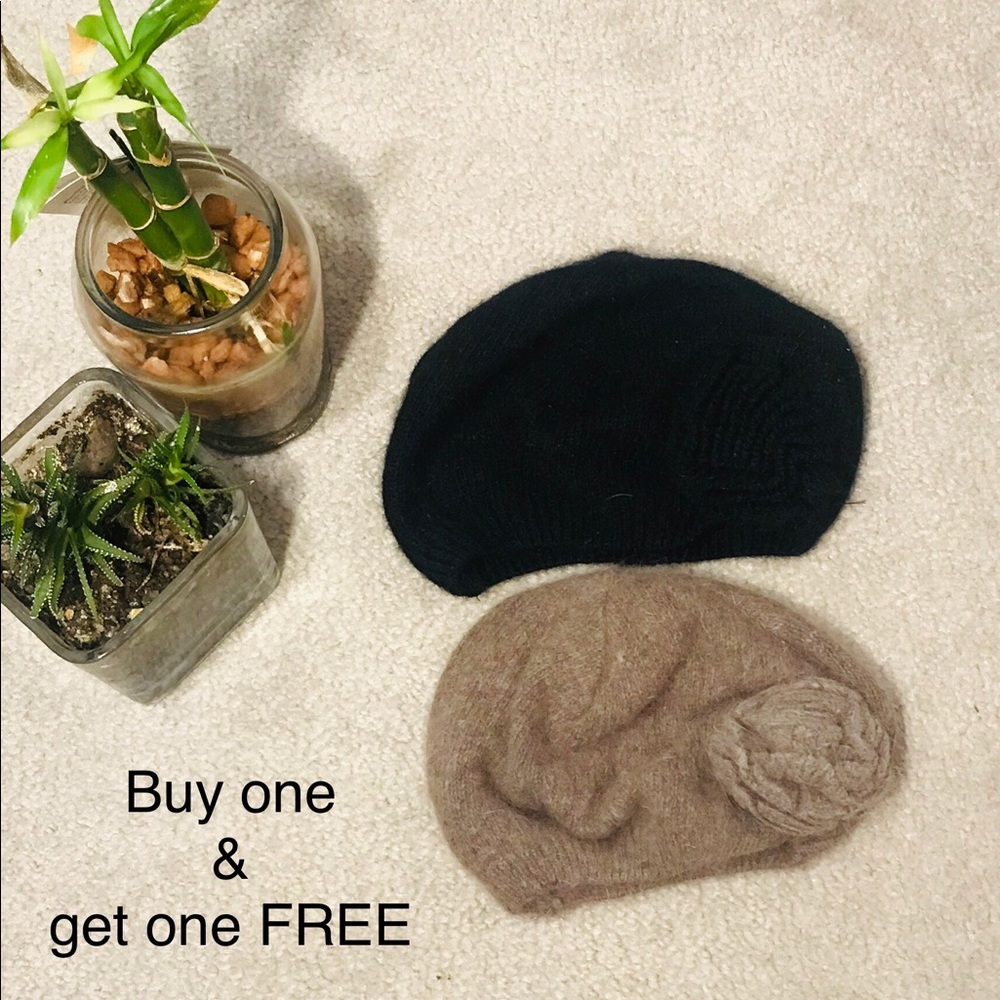 H&M gray hat with a flower on the side